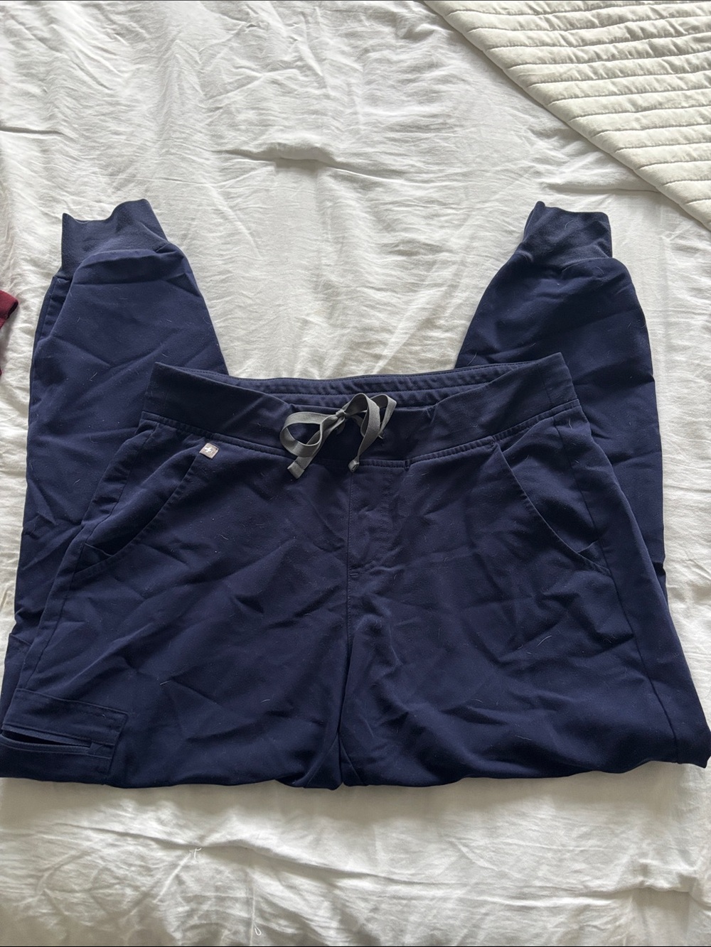 Figs Navy Drawstring Joggers - Picture 3 of 4
